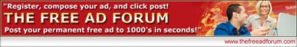 Post your free permanent ads on TheFreeAdForum.com