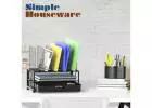 Simple Houseware Mesh Desk Organizer with Sliding Drawer,