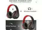 ZIHNIC Active Noise Cancelling Headphones, 40H Playtime Wireless Bluetooth Headset with Deep B