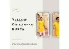 Yellow Chikankari Kurta for Men: Shasak Clothing