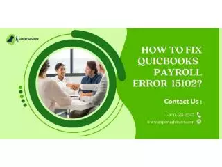 How to Fix QuickBooks Payroll Update Error 15102?