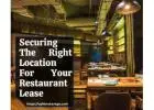 Securing The Right Location For Your Restaurant Lease