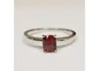 Genuine Rare Untreated Cushion Ruby Solitaire Ring (1.20cts)