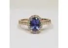 Genuine Cushion Blue Sapphire Prong Set Halo Ring With Round Diamonds (2.69cttw)