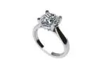 Capture Forever Love: NANA Silver 6.5mm Round Cut Zirconia Lucita Solitaire Engagement Ring