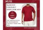 Maroon colour t shirt for men