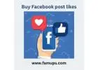 Buy Facebook Post Likes To Get Reach