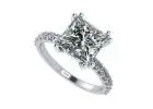 Eternal Sparkle: Silver 6mm Princess Cut Zirconia Solitaire Engagement Ring