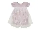 Adorable Infant Bubble Dress in Soft Lilac