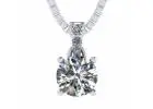 Sparkle with Sophistication: 1.00ct Simulated Diamond Necklace in Sterling Silver!