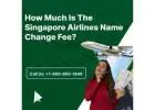 How Much Is The Singapore Airlines Name Change Fee?