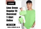 Lime Green Regular Fit Oversized T-Shirt Online