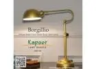 Borgillio Antique Brass Finish Metal Study Table Lamp
