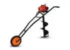 Balwaan Trolly Earth Auger with 8 Inch & 12 Inch Planter| 63cc