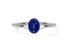 Stunning Lab Grown Blue Sapphire Oval Dainty Ring