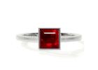 Buy Ruby Square Bezel Set Cut Solitaire Ring