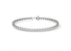 Gorgeous Round Bezel Set Lab Diamond Bracelet