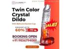 Real Feel Crystal Dildo With Balls Suction 8 Inch Call 9836794089