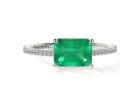 14k White Gold Colored Gemstone Rings