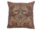 William Morris Peacock and Dragon Red Tapestry Pillow Cover