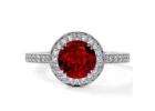 The Perfect Diamension 6X6 Ruby Engagement Rings