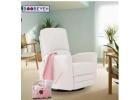 Boobeyeh luxglide 101 rocking chair - white leather