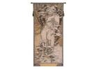 Young Lady Winter Tapestry - Elegant Belgian Wall Hanging