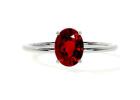 Buy Ruby Oval Dainty Four Prong Untreated Solitaire Ring