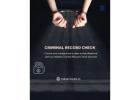 Professional Criminal Record Checks Available