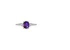 Natural Diamonds With Vivid Purple Sapphires Rings