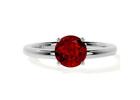 Classic Round Ruby Solitaire Engagement Ring Design