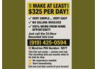 MAKE AT LEAST $325 PER DAY!