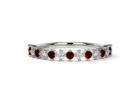 Half Eternity Diamond and Ruby Eternity Band (0.50cttw)