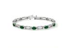 Shop Emerald Oval Bracelet (5x3mm Oval, 1.00cttw.)