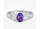 Oval Diamond Vintage Tanzanite Engagement Rings