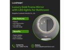 Luxury Gold frame Mirror with LED lights for Bathroom - Luxdream