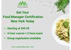 Food Manager Certification New York - Starting at $49.95