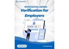 Professional Degree Verification for Employers