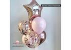 Rose Gold Balloons Bouquet Dubai