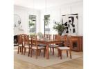 Dine in Style with Solid Wood – Order Your Set Today!