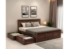 Wooden Bed with Storage – Buy Online at Discounted Bed Price