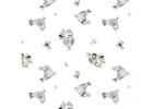 White Cotton Chicken Fabric – Available at Fabrics by the Creek