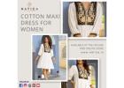 cotton maxi dress for women