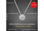 Buy Elegant 18k White Gold Diamond Necklace Online