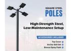 Square Steel Pole – Strong & Reliable Base Mount Steel Pole