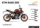 An iconic naked streetfighter with unadulterated performance is the KTM 200 Duke. 