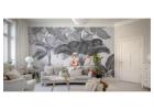 Monochrome Forest Pink Flamingo Wallpaper Murals