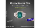 Buy Chunky Emerald Diamond Ring Online in London