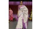 Silver kanjeevaram saree