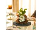 Wooden Glass Valley Curves Vase